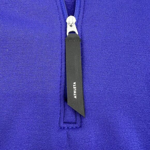 Athleta Altitude Polartec Half Zip Sweatshirt Purple Size Medium NWT - Picture 3 of 8